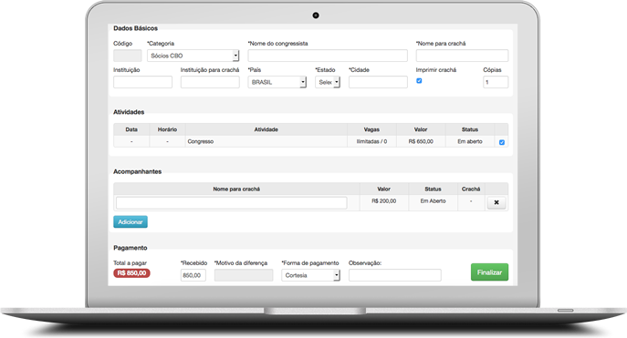 Sistema de credenciamento