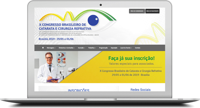 Sites personalizados para congresso